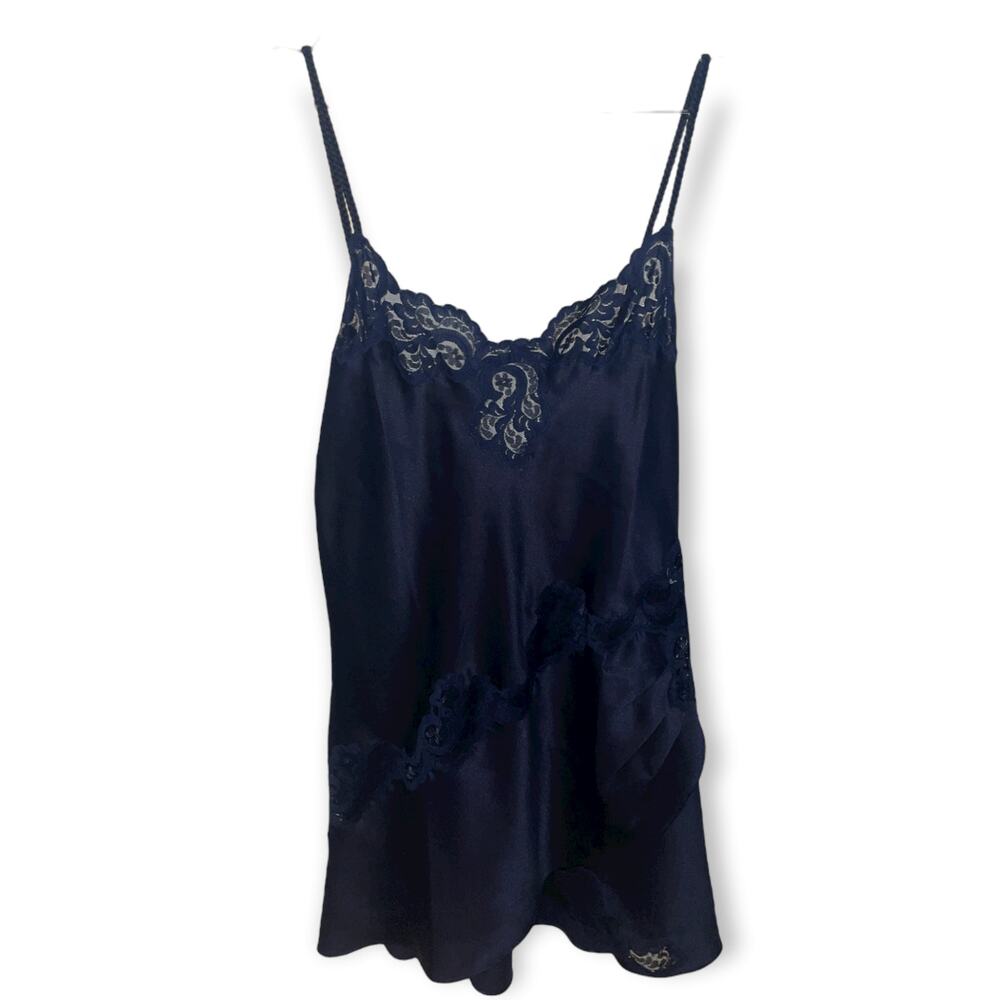 Vintage Victoria's Secret Dark Blue Nightgown Sz S EUC